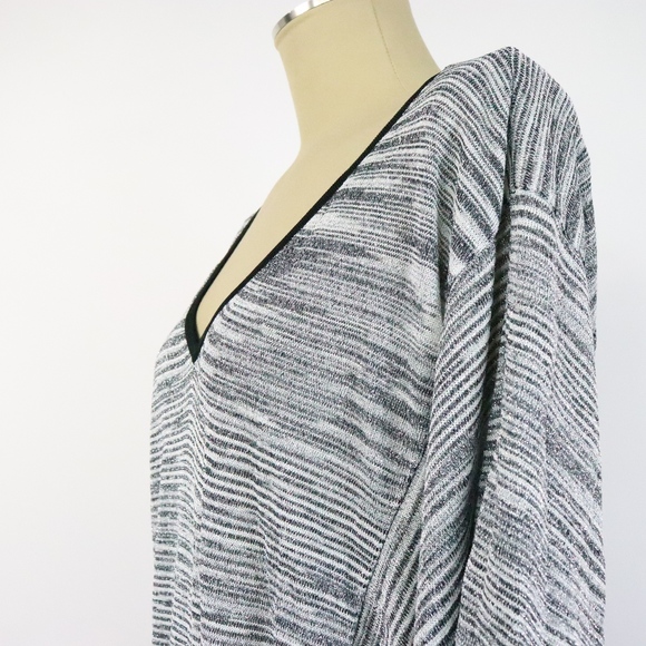 BEBE Black/White Stripe Tunic Dress - Size M - Picture 4 of 6